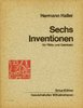 Hermann Haller: Sechs Inventionen für Flöte und Cembalo - Noten