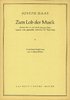 Joseph Haas: Zum Lob der Musik. Blasorchester-Begleitung - Noten
