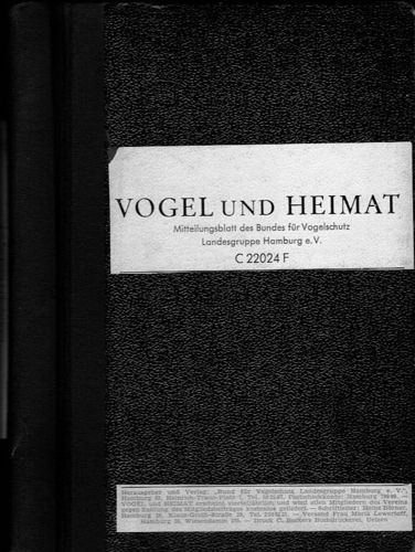 Vogel und Heimat. Mitteilungsblatt des Bundes für Vogelschutz. 1965-1970