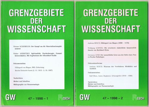 Grenzgebiete der Wissenschaft. 47. Jahrgang, 1998. Heft 1-4 - Grenzwissenschaft