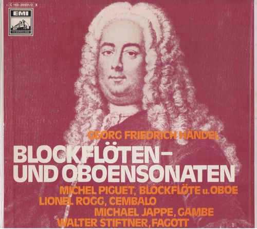 Händel: Blockflöten- und Oboensonaten - Kassette mit 2 LP + Libretto