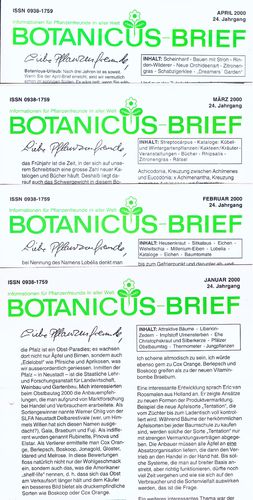 Konvolut: Botanicus-Brief. Januar 2000 bis Februar 2006 - Informationen für Pflanzenfreunde